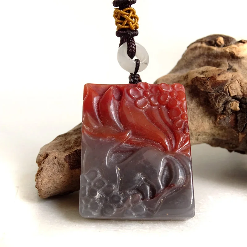 

Hand-carved Crystal Animal Fox Natural Multicolour Agate Stone Necklace Pendant Beads for Jewelry Making Collier Femme BH149