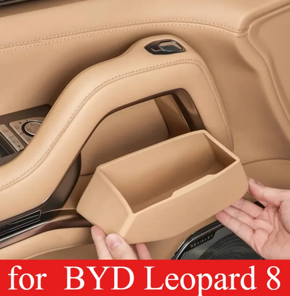 

Fit for BYD Leopard 8 Auto Car Door Storage Box Modification Car Door Slot Silicone Storage Box Car Interior Upgrade Parts