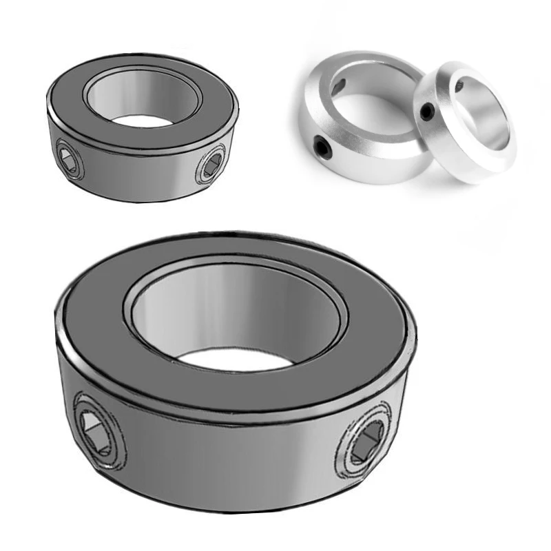 Retaining Ring Stop Screw Type Retaining Ring Shaft Retainer Locator SCCAW High Hardness Aluminum Alloy With Screws Limit ring