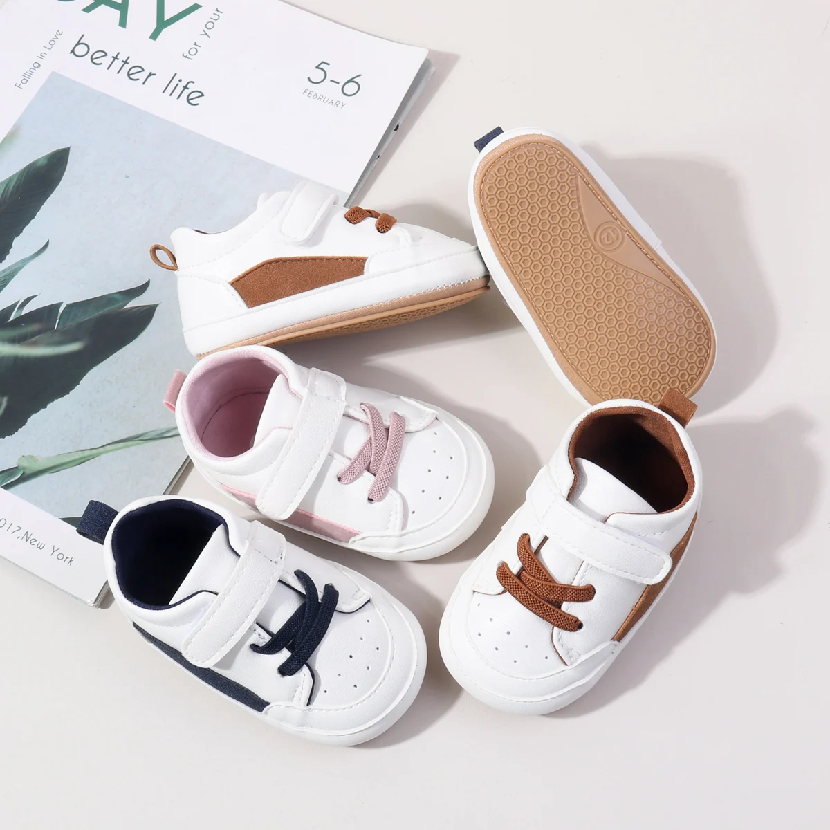 2025 Spring And Autumn Baby Boys And Girls First Walking Indoor Outdoor Toddler Shoes For 0-18M Baby Unisex Sneaker TPR Sole