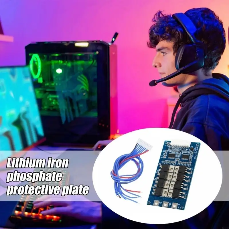 8 String Lifepo4 Protections Module Supporting 28A Load Integrated Short Circuit Prevention Heat Control 83CE