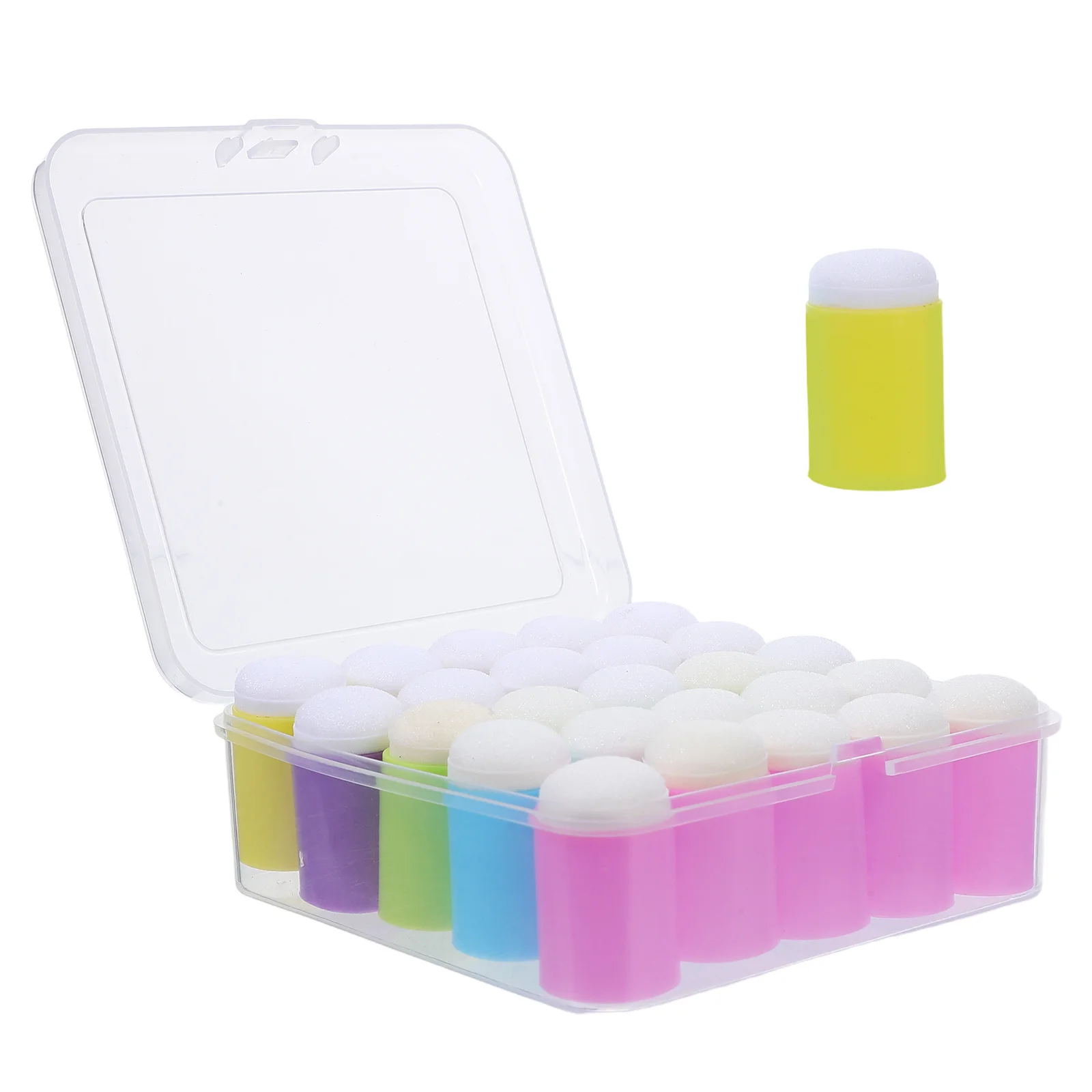 مجموعة إسفنجية مكونة من 25 قطعة، أداة توزيع إسفنجية فنية دقيقة سريعة الجفاف لمشاريع رسم الوجه والجسم مع محمولة #1