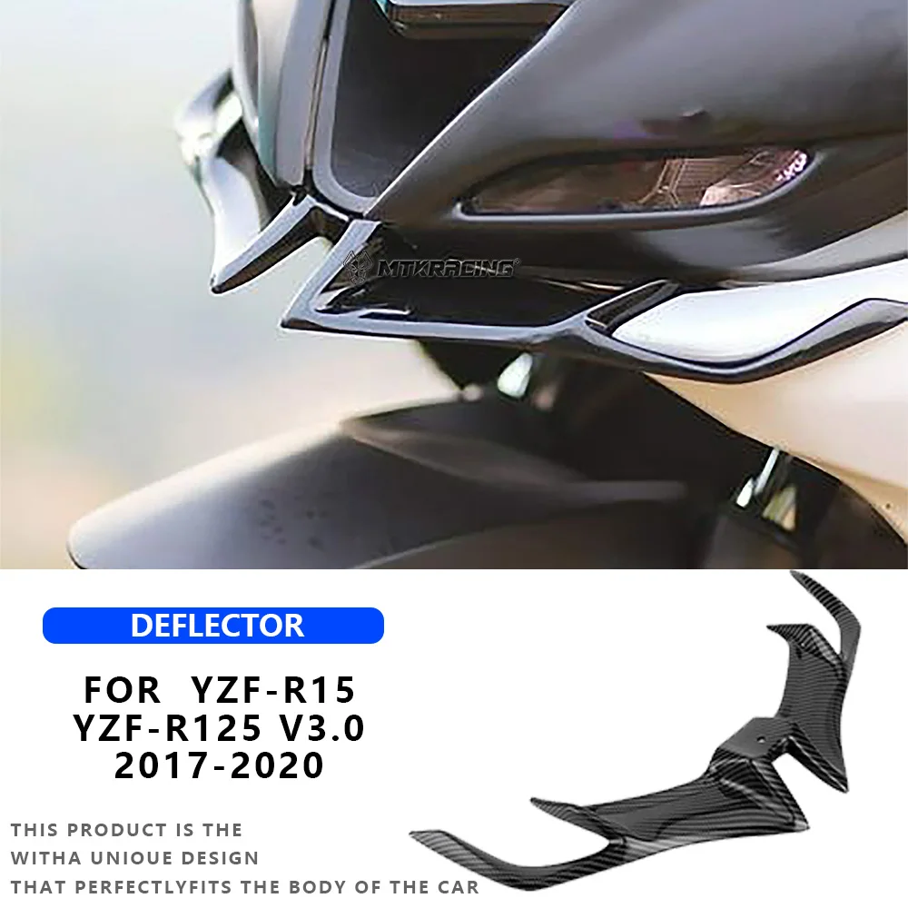 For YAMAHA YZF-R15 /YZF-R125 V3.0 2017-2020 Motorcycle Front Fairing Beak Fixed Wing Aerodynamic Protective Cover Accessories