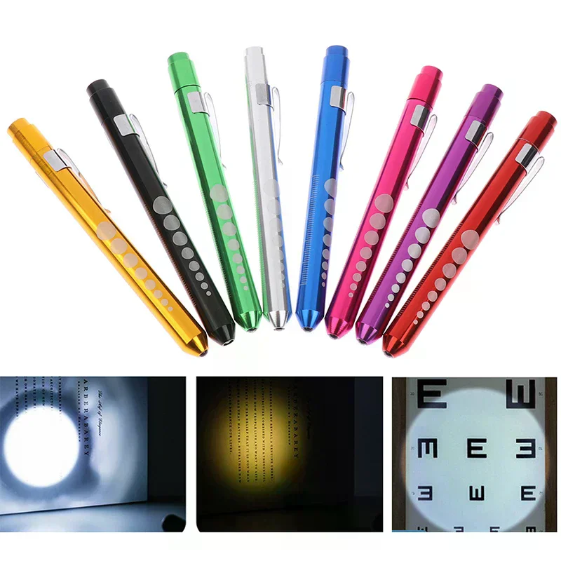

LED Flashlight Work Light First Aid Pen Light Torch Lamp Pupil Gauge Measurement