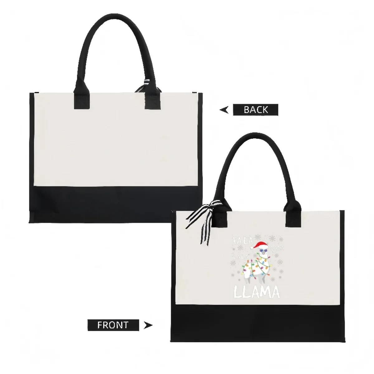 فالا لالا لاما 2026 وصول جديد موضة عملية واسعة حقيبة حمل قابلة لإعادة الاستخدام نمط طباعة 2 لهجة الثقيلة حقيبة كتف كبيرة #2