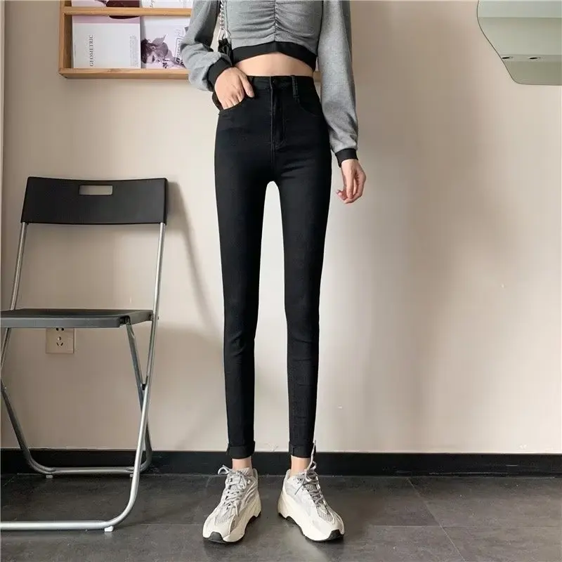 

2024 Women pants High Waist Wide Leg Look Slimming High Waist Slim Fashion Stretchy Pants Small Feet Casual Versatile Comfortabl