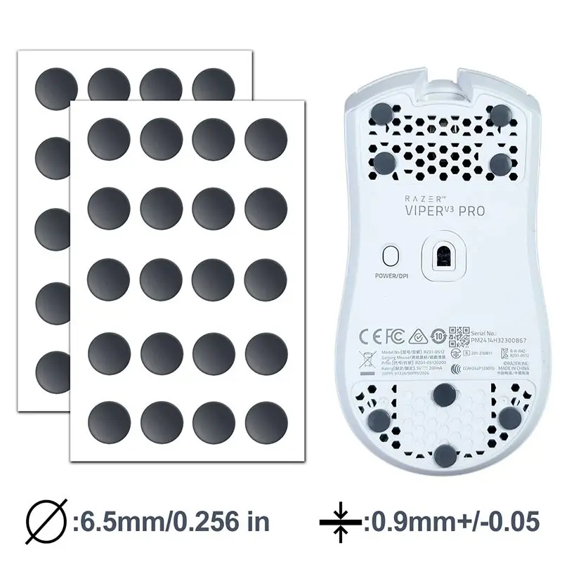 

X-Raypad Obsidian PRO Air U-PE Universal D6.5mm Dot Mouse Skates – Durable. Quiet. Control