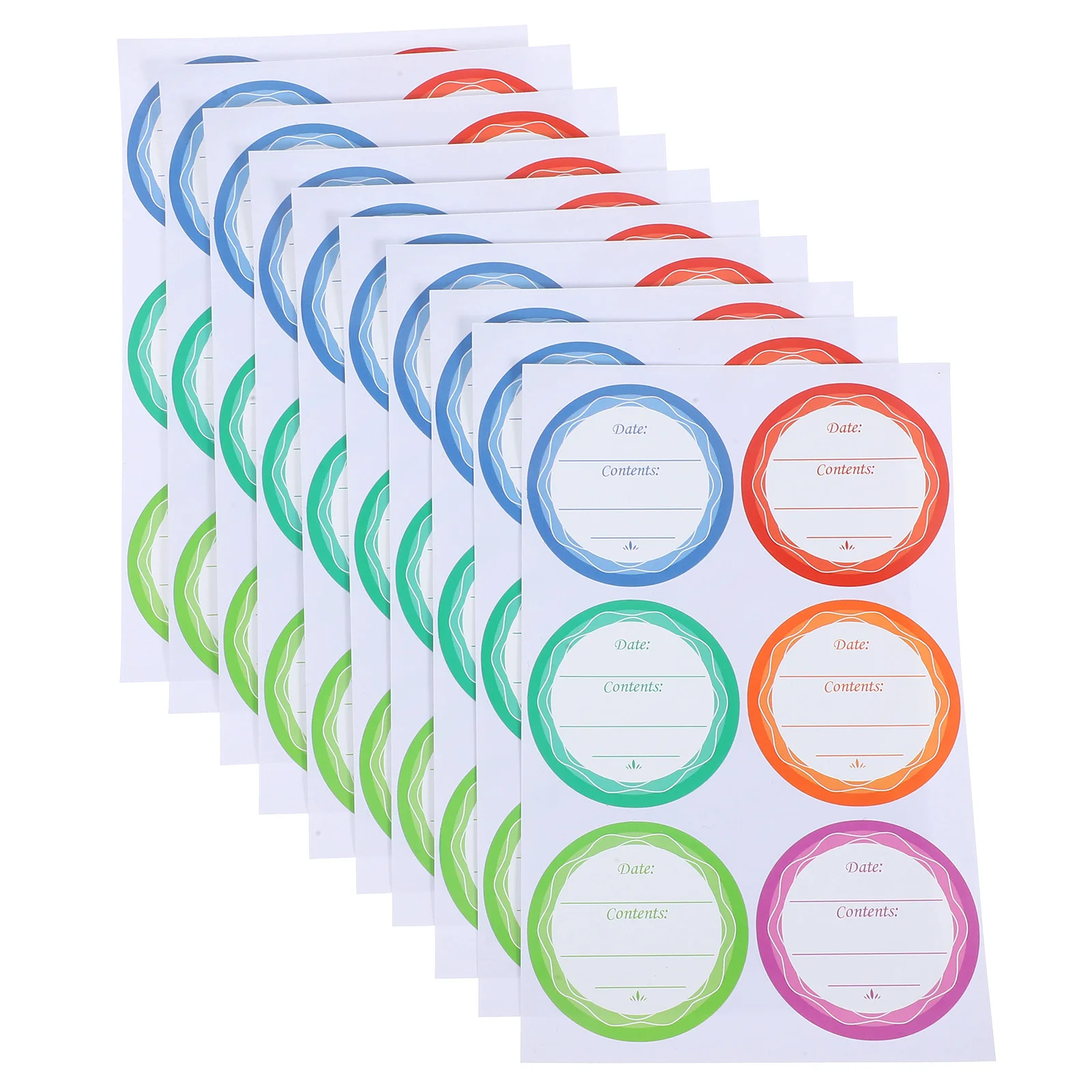 10 Sheets Glass Bottle Sticker Waterproof Labels Labeling Removable Stickers Pvc Self-adhesive Tags for Pantry