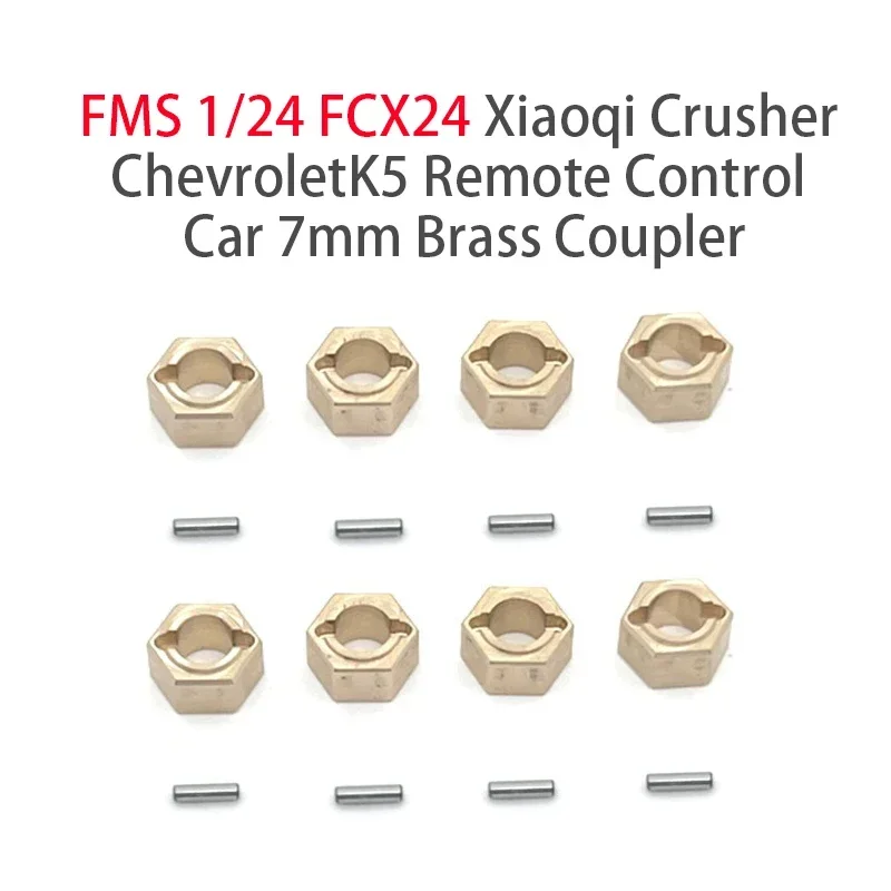 Suitable For FMS 1/24 FCX24 Xiaoqi Crusher And Chevy K5 RC Car 7mm Brass Coupler