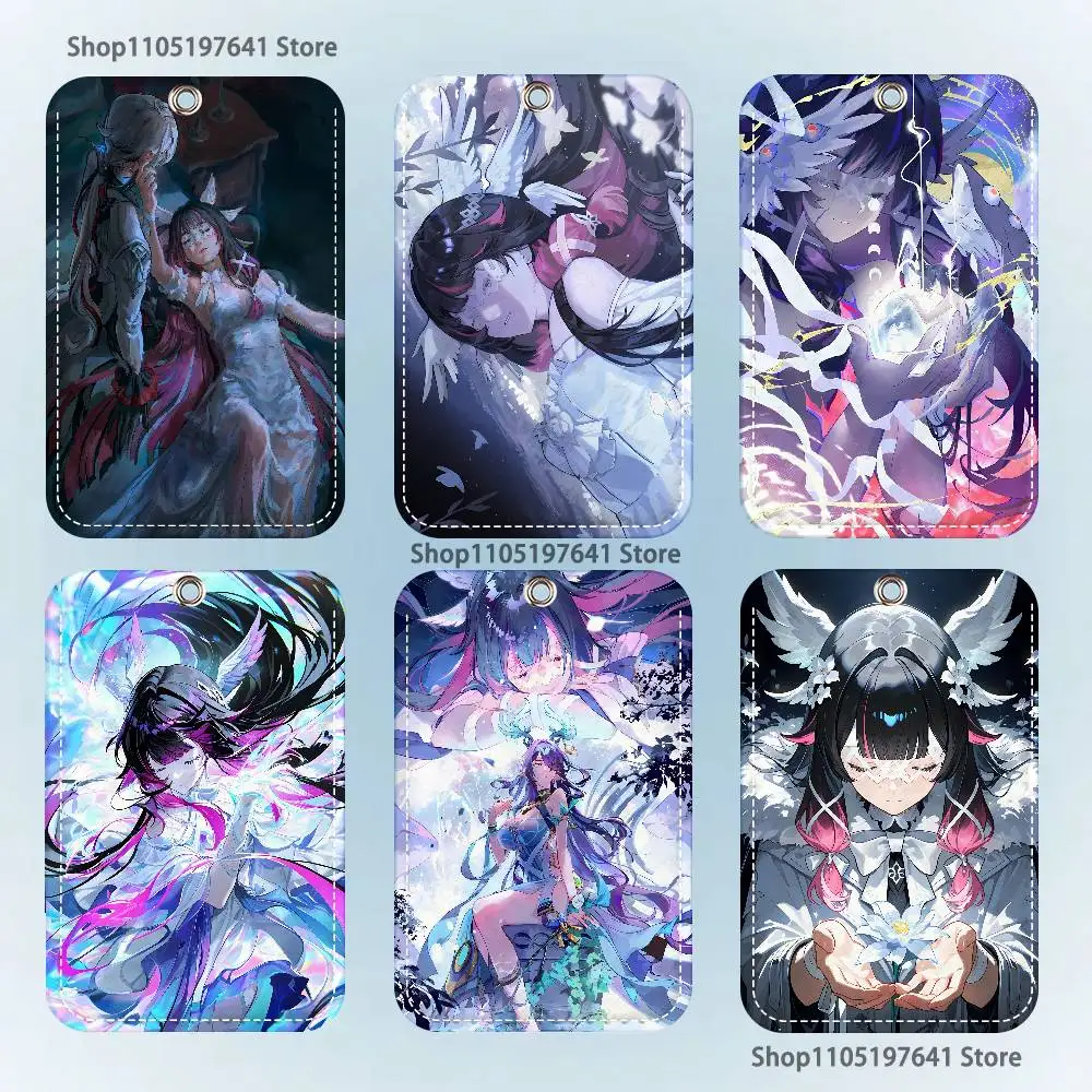 

Anime Game C-Columbina Holder Keychain For Bank Business Work Card Holder Student Card Protective Case Bus Card