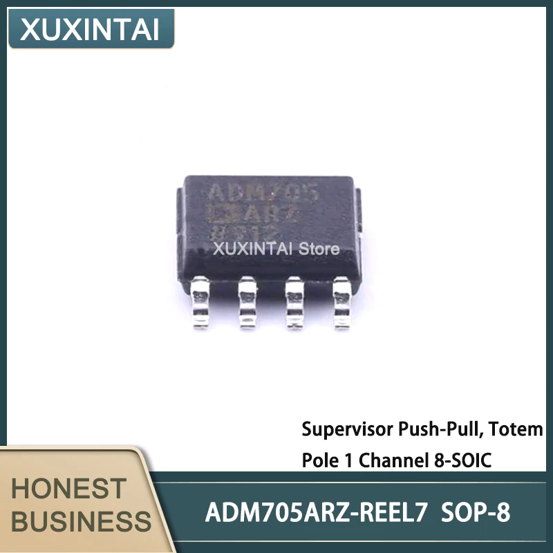 10Pcs/Lot  New Original  ADM705ARZ-REEL7 ADM705ARZ  Supervisor Push-Pull, Totem Pole 1 Channel 8-SOIC