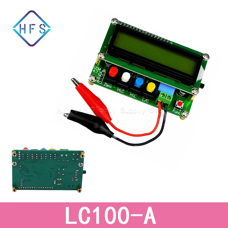 

LC-100A Digital LCD Capacitance Inductance Meter LC Meter 1pF-100mF 1uH-100H LCD Display High Precision Fully functional