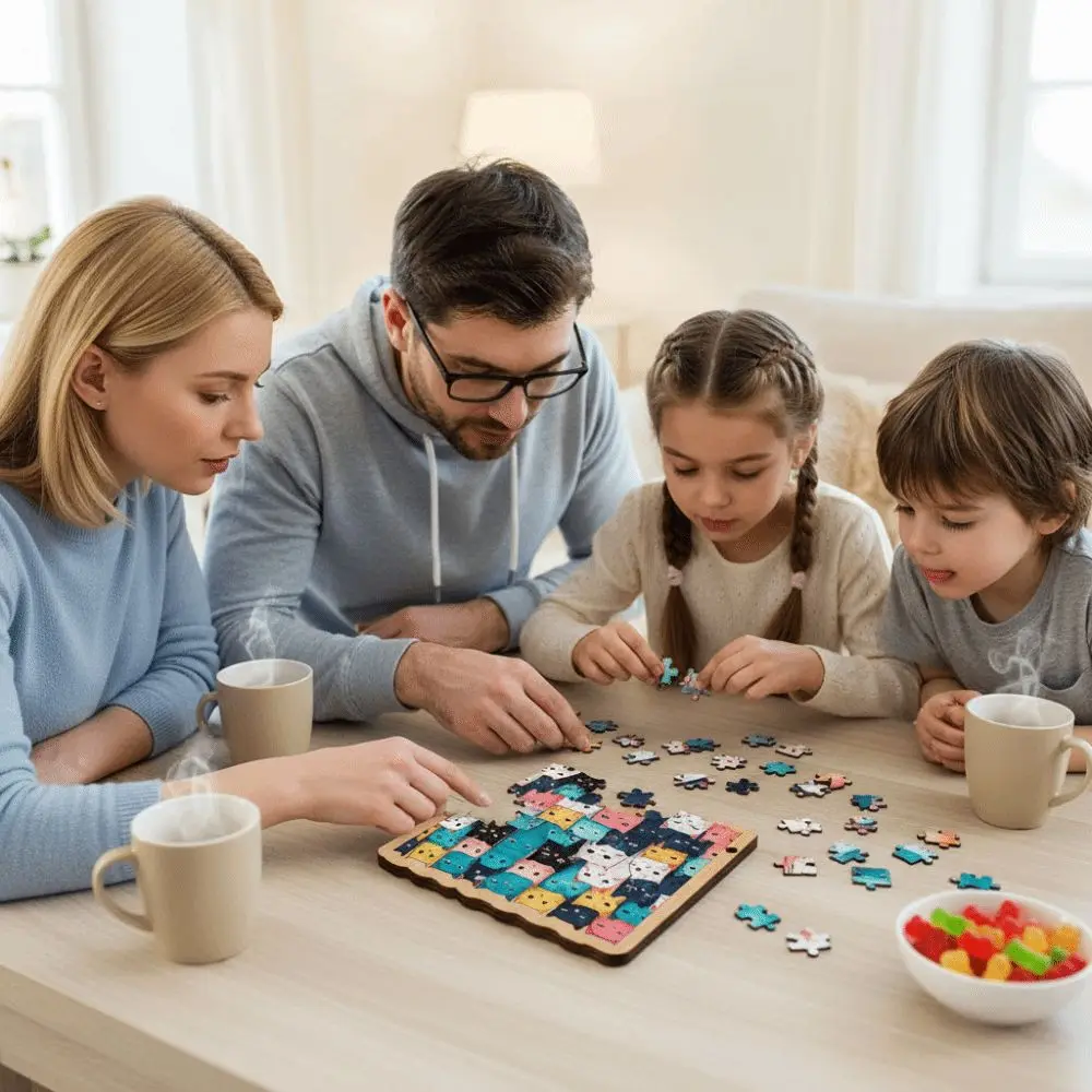 Creative Special-shaped Wooden Puzzles High Challenge Educational Cat Puzzles Home Decor Irregular Cat Jigsaw Children Gift
