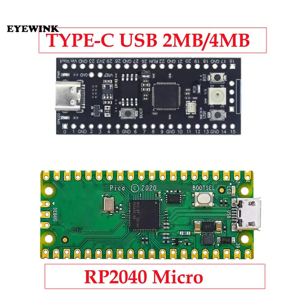 Official Raspberry Pi Pico Board RP2040 Dual-Core 264KB ARM Low-Power Microcomputers High-Performance Cortex-M0+ Processor