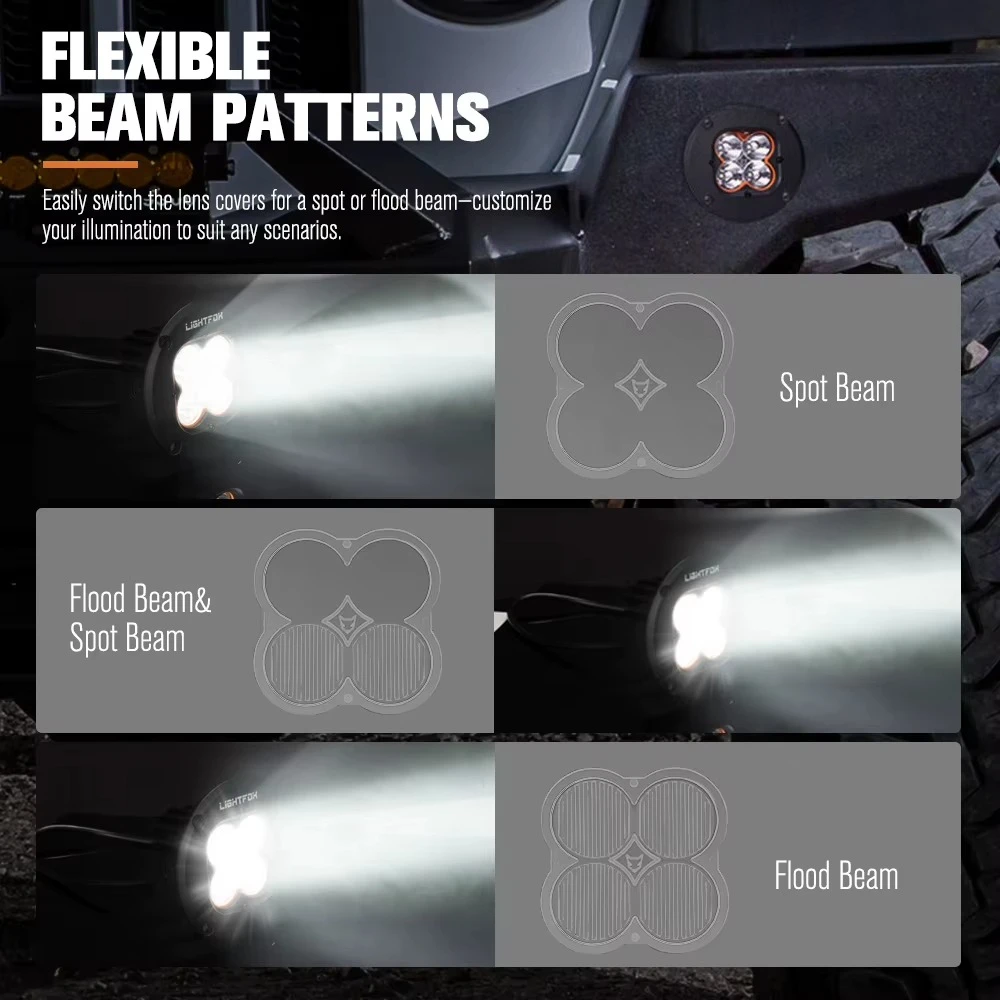 Round 3 Inch Combo Beam 90w Auxiliary Offroad Assembly Led Pod Light LED Work Light 4x4 Led Spot Light