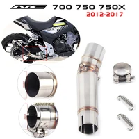 Silenciador de escape para motocicleta, sistema completo sin cordones para HONDA NC700 NC750X NC750 NC700S 2012-2017, tubo de enlace medio de escape para motocicleta