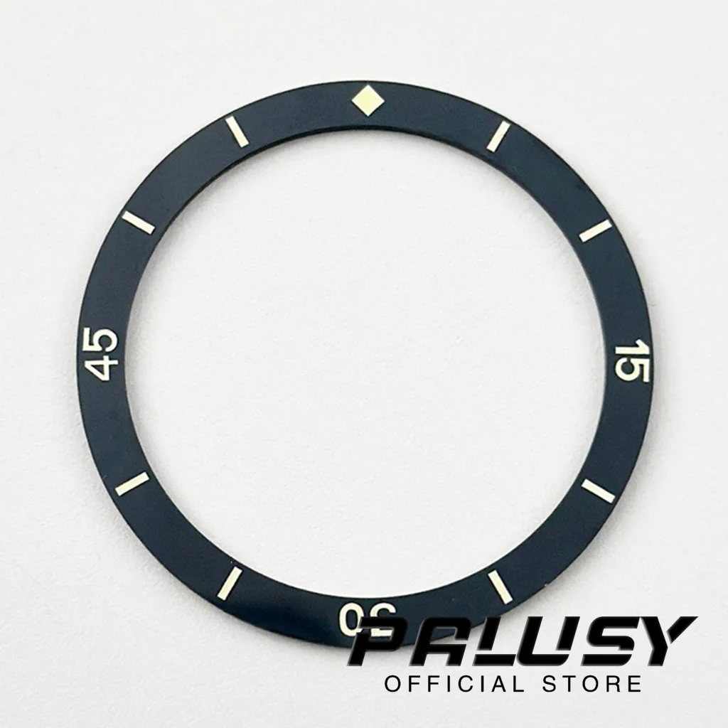 38mm Black Blue Green Bezel Insert Ceramic Bezel Luminous Watch Ring Accessories For 40mm Vintage Diving Case Watch Replacement