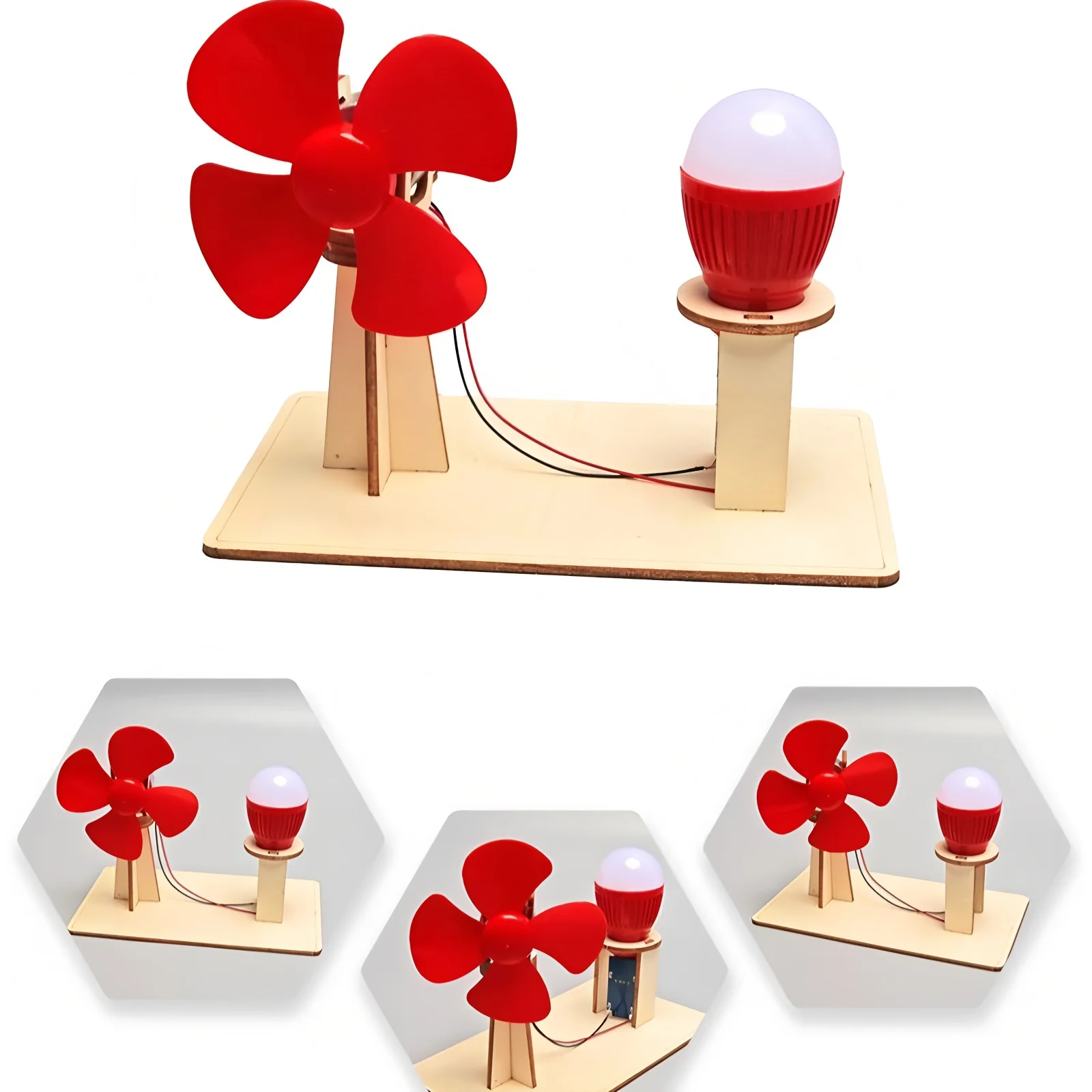 Model wentylatora do wydzielania energii wiatrowej, model do samodzielnego montażu dla dzieci, edukacyjny eksperyment naukowy dla dzieci