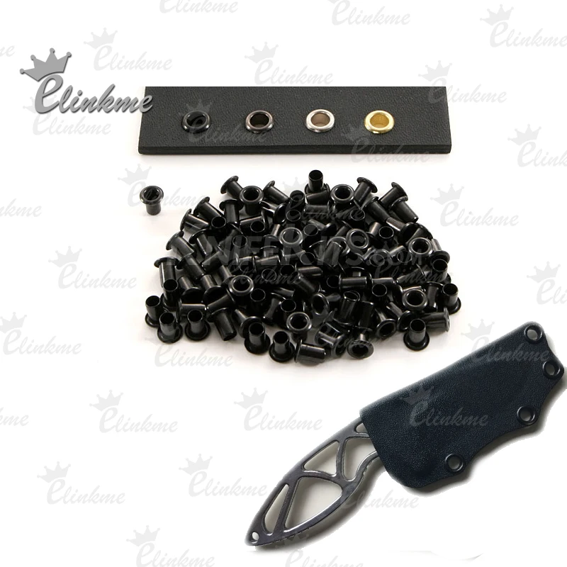 500pcs/bag ,Brass Eyelets Rivet 7.1mm 7.9mm 8.4mm Black Color  for 0.06