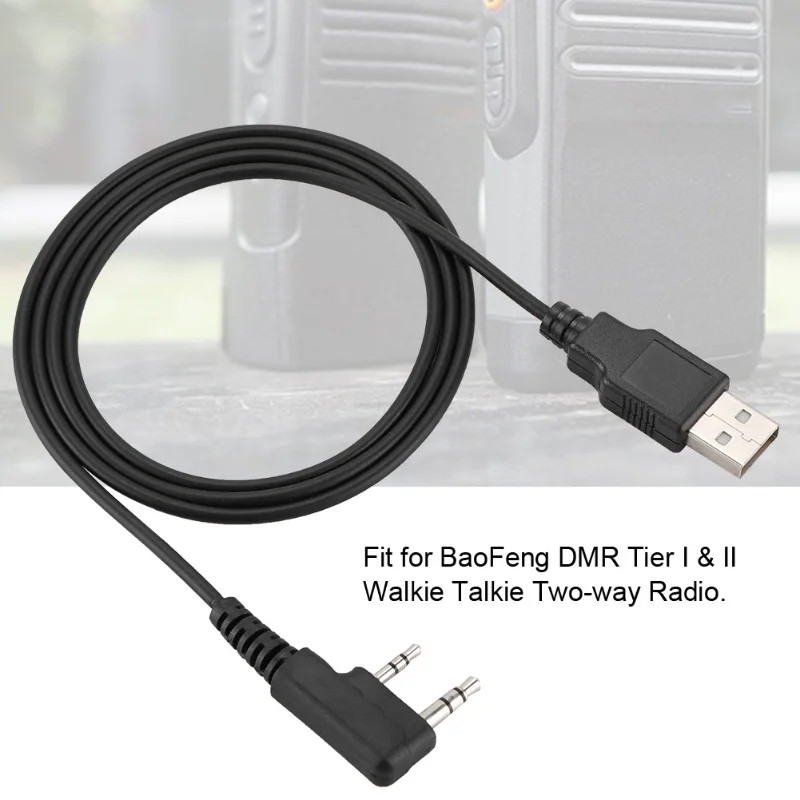 Tier I & II USB Programming Cable For BaoFeng DM-5R Tier 2 Walkie Talkie RD-5R Radio