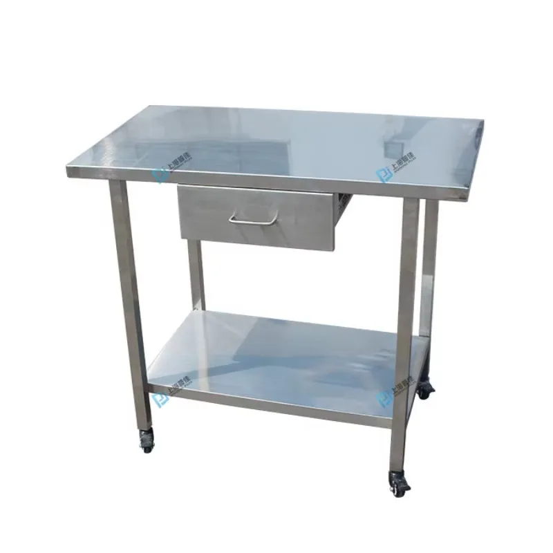 Customizable Stainless Steel Treatment Table for Dogs Veterinary Equipment with Surgical Instruments Syringes Storage Drawer