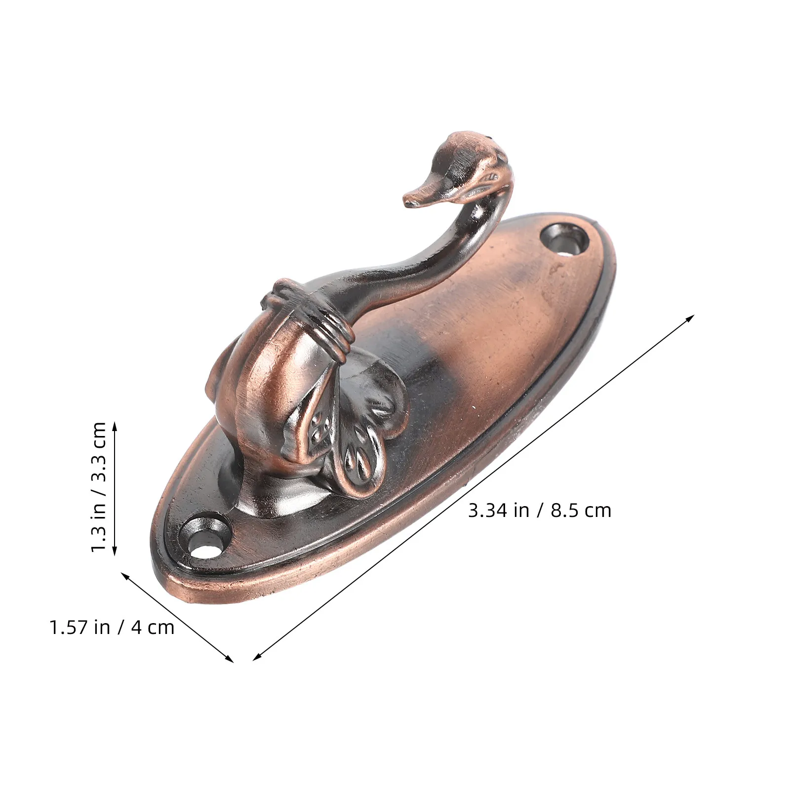 1Set Swan Alloy Curtain Hooks Wall Mounted Decorative Hooks for Bedroom Living Room No-Drill Installation Strong Load Capacity