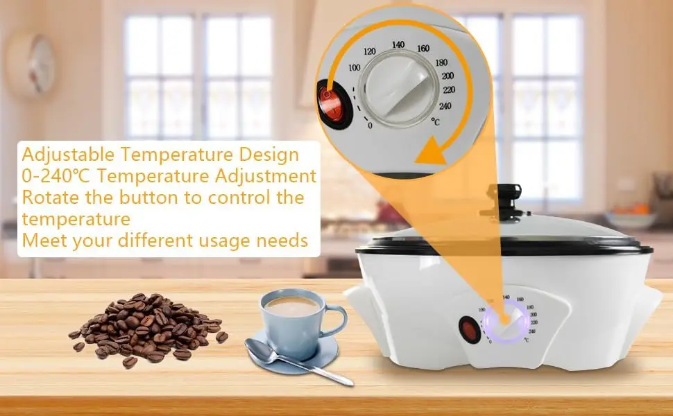 Electric Coffee Bean Roasting Machine Coffee Roaster Baker 110V 800W Coffee Roaster Household Coffee Bean Roasting Baking Machin