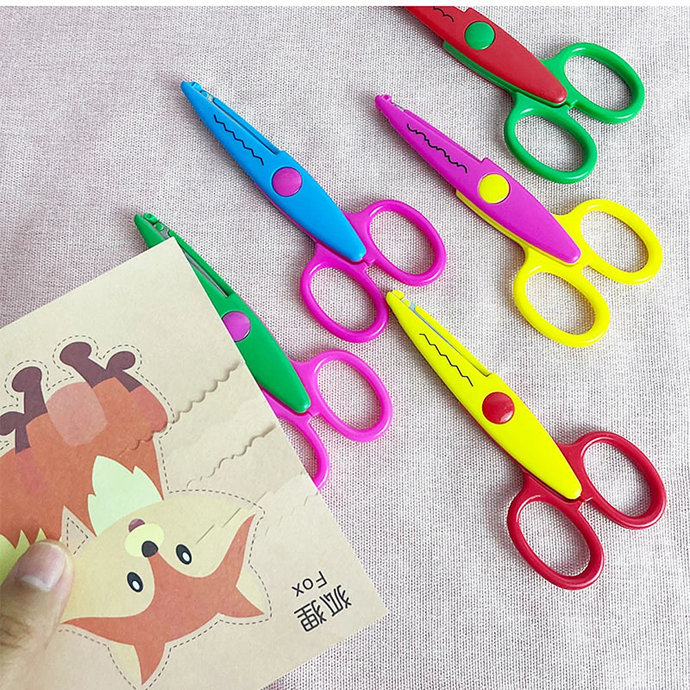 6 قطعة/المجموعة الأطفال الاطفال ورقة مقص للحرف اليدوية 6 قطع أنماط حواف منحنية DIY مقص الزخرفية لصور ألبوم القصاصات