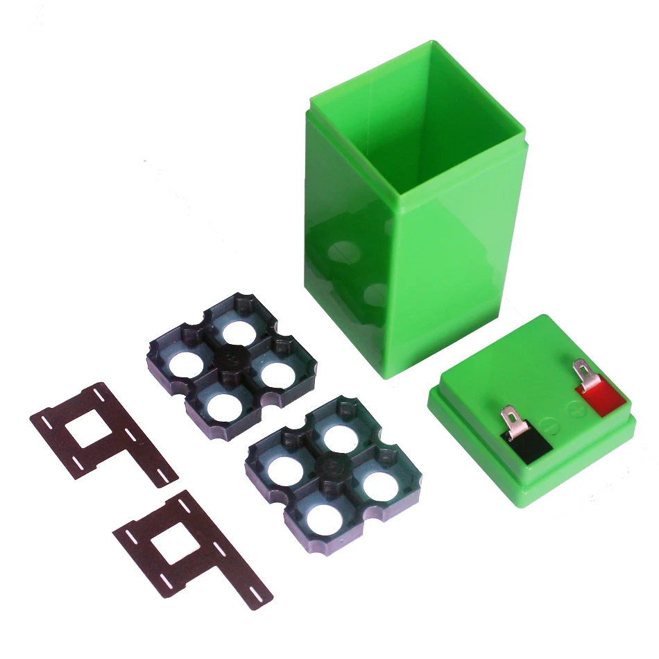 DIY 18650 Lithium Battery Box Pack 4V4Ah 6V4Ah Plastic Battery Storage Case 4/6 PCS Battery Holder Bracket Fixture Shell