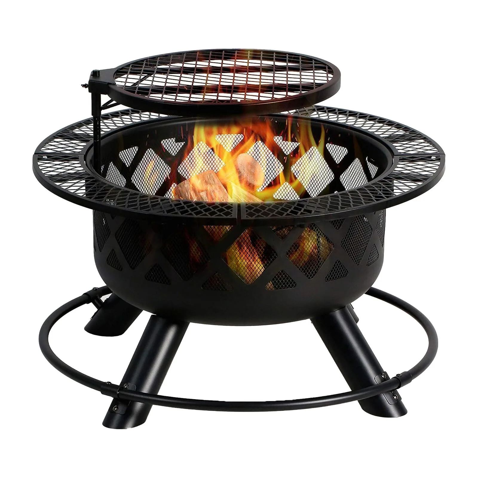 US Four Seasons Courtyard Wood Burning Outdoor Fire Pit Backyard Patio Fireplace