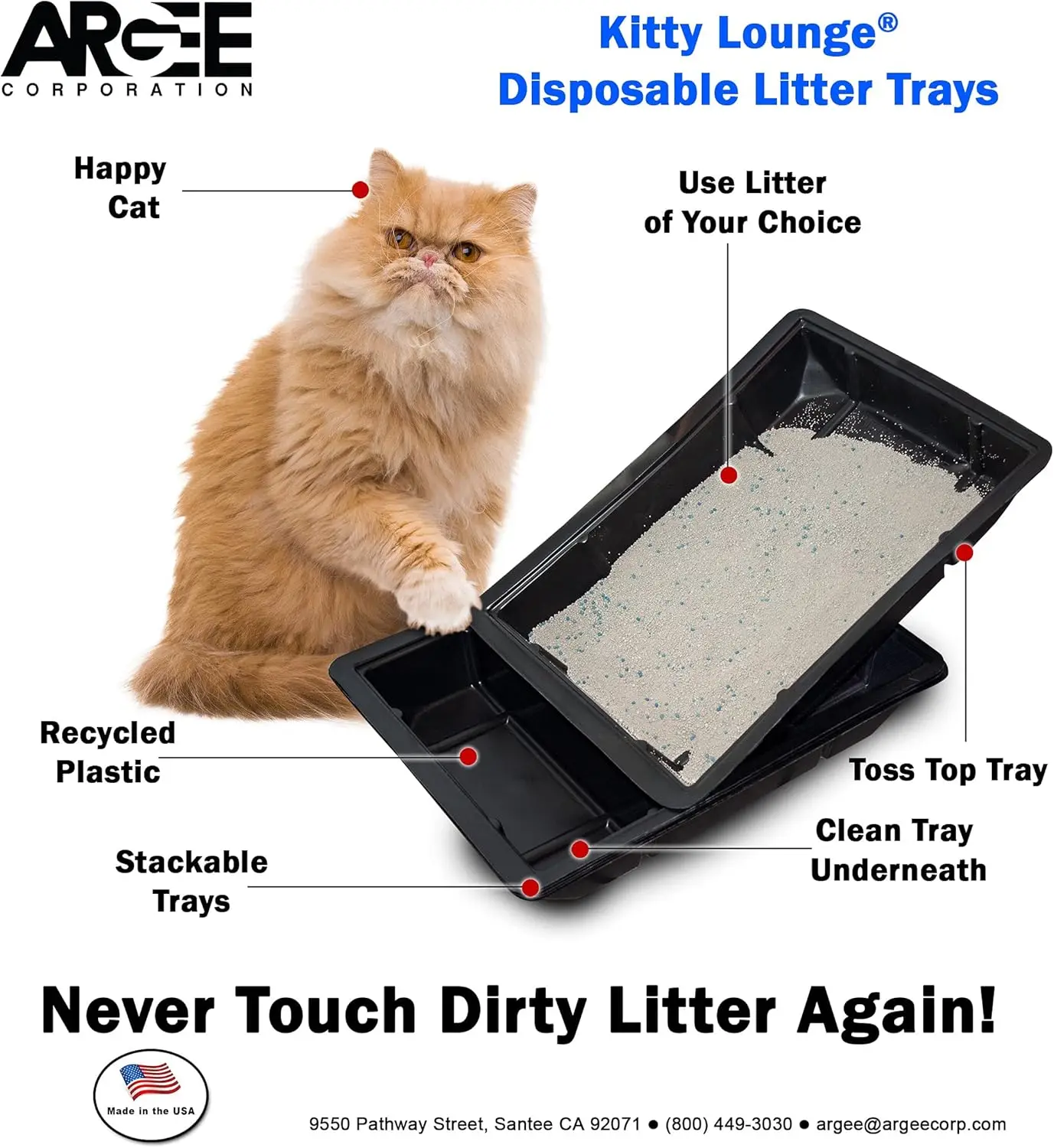 Disposable Litter Tray, Black