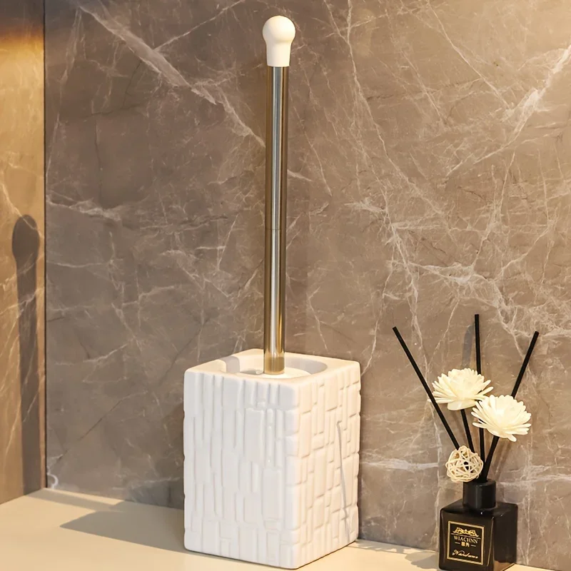 Nordic Ceramic Toilet Brush Cleaning Supplies Long Handle No Dead Angles Toilet Brush Bathroom Accessories Household Items