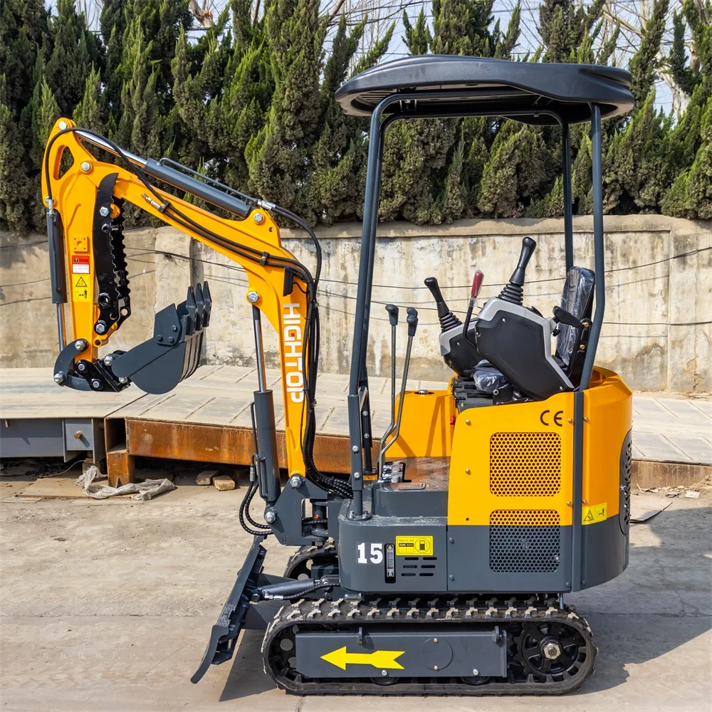 1.5Ton Operating Weight Mini Excavator with diesel Engine Garden Farm Household Bulldozer Crawler Excavator Type 1 Year Warranty