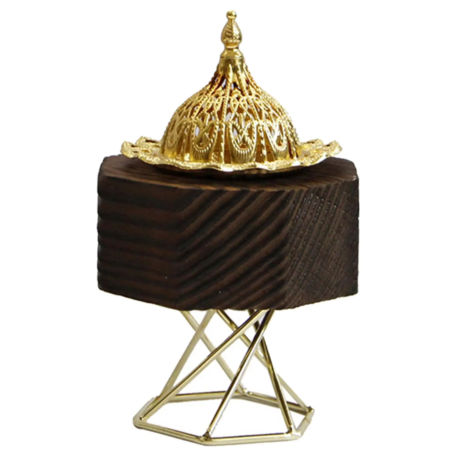 Burner Decor Middle East Arab Nordic Style Octagonal Metal Portable Ornament Censer for Tea House Window Living Room Yoga