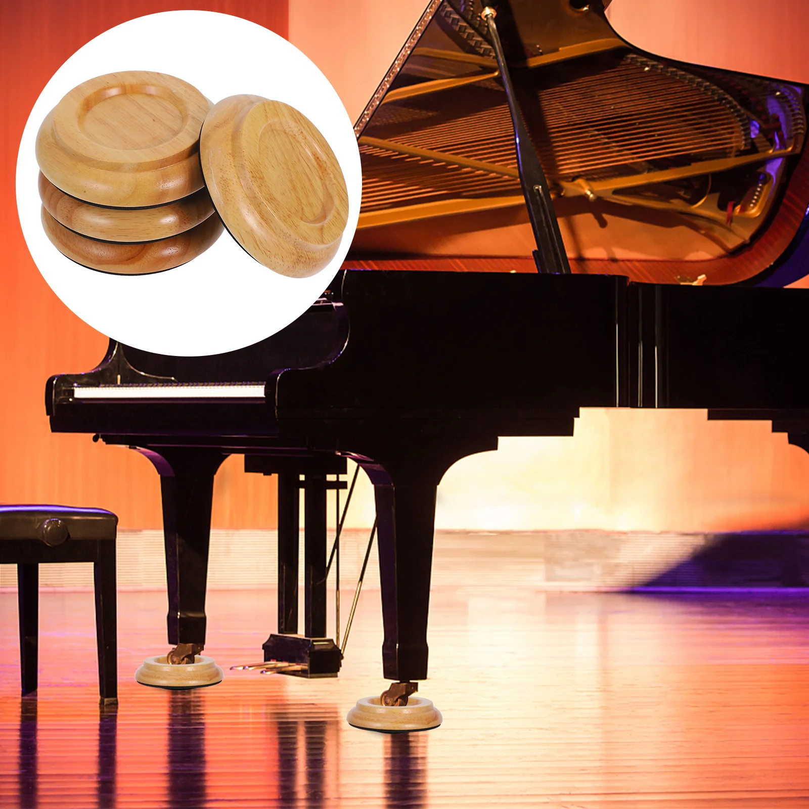 

Piano Leg Mats Anti noise Caster Cups for Floor Protection Non skid Upright Piano Foot Pads Thick Absorptive Furniture Legs