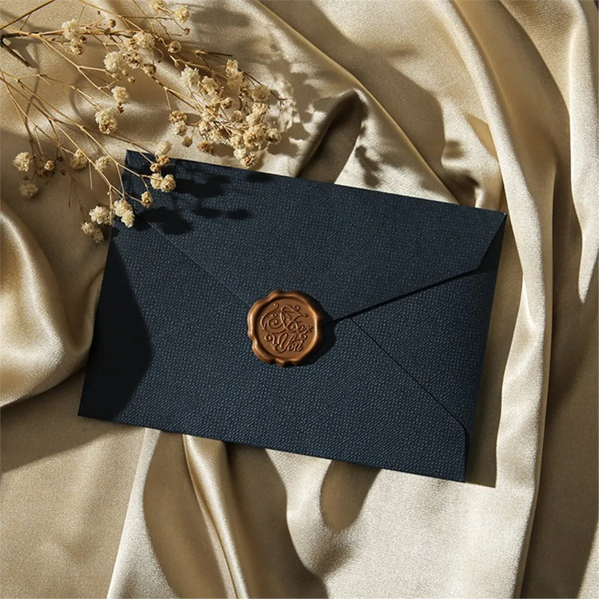 50pcs High-Grade Western Linen Texture Envelopes for Wedding Invitations, 250g Paper, 16.5x11cm A