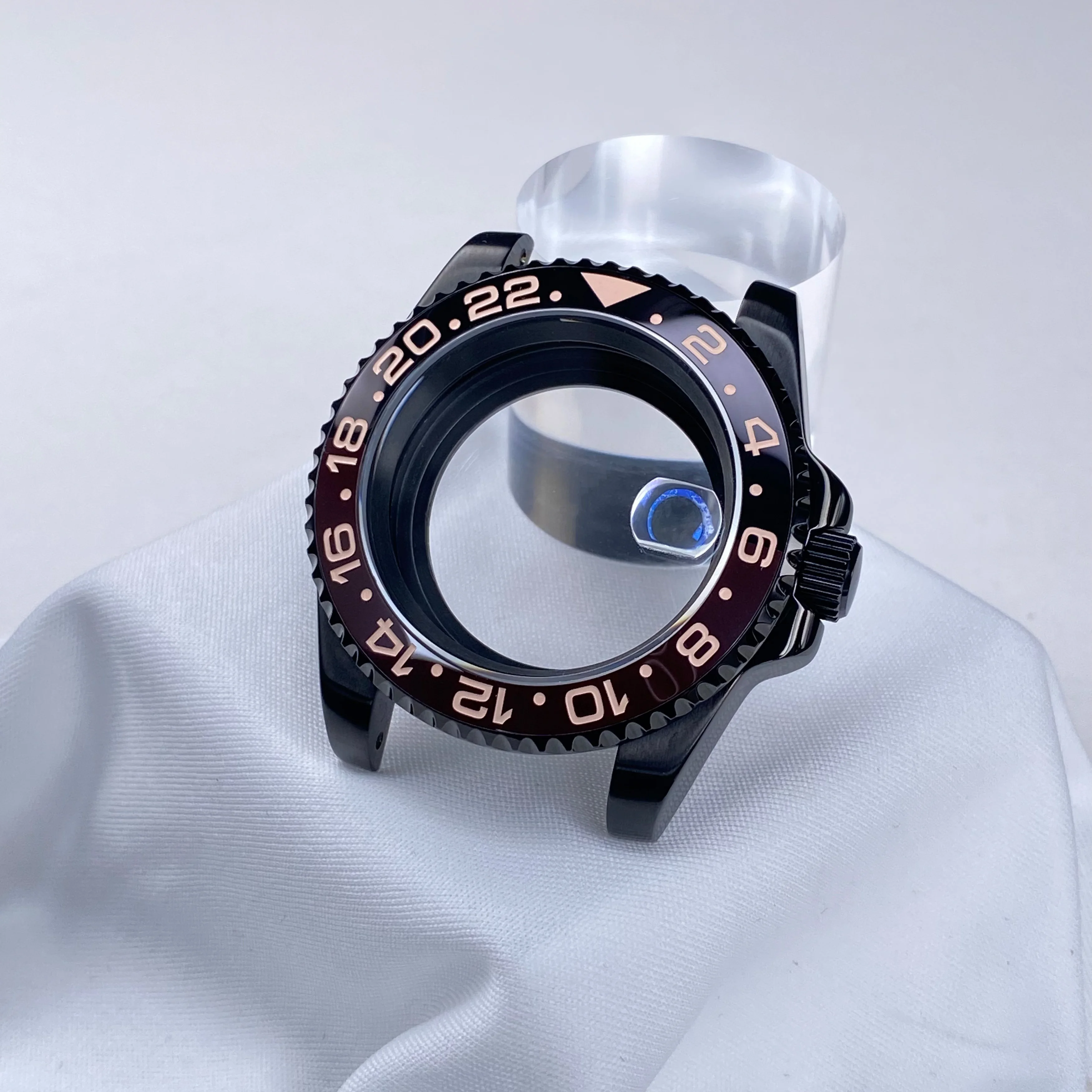 Набор корпусов для часов NH35, черный, 40 мм, 120 кликов, высококачественный корпус из нержавеющей стали, подходит для nh34, nh35, nh36, аксессуары для механизмов