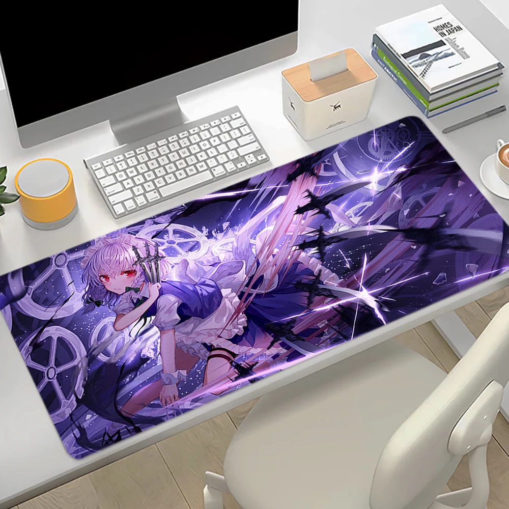 Mouse Pad Extra Large Laptop PC Gaming Accessories Touhou Project Playmat Anime Girl Izayoi Sakuya Kirisame Marisa Mousepad