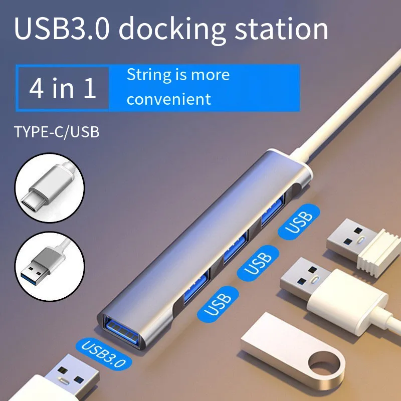 USB C HUB 3.0 3.1 Type C 4 Port Multi Splitter Adapter OTG For Xiaomi Lenovo Macbook Pro Air PC Computer Notebook Accessories