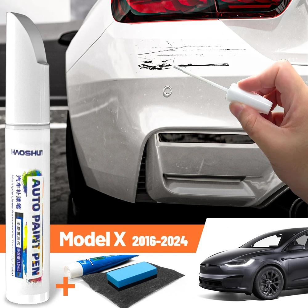 Car Paint Pen Paint Care Scratch Repair Wax Painting Scratch Remover For Tesla Model X 2016-2024 2018 2019 2020 2021 2022 2023