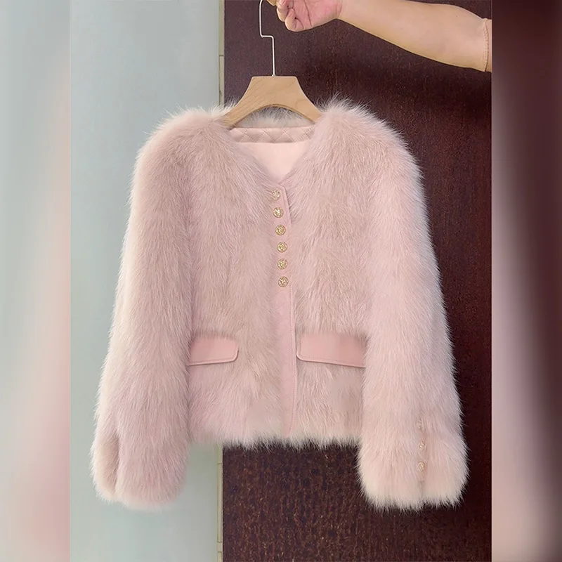 2025 herbst Winter Kurzen Mantel frauen Neue Stil Harbin Koreanische Version Kleine Duft Wind Pelz Top frauen Mode oberbekleidung