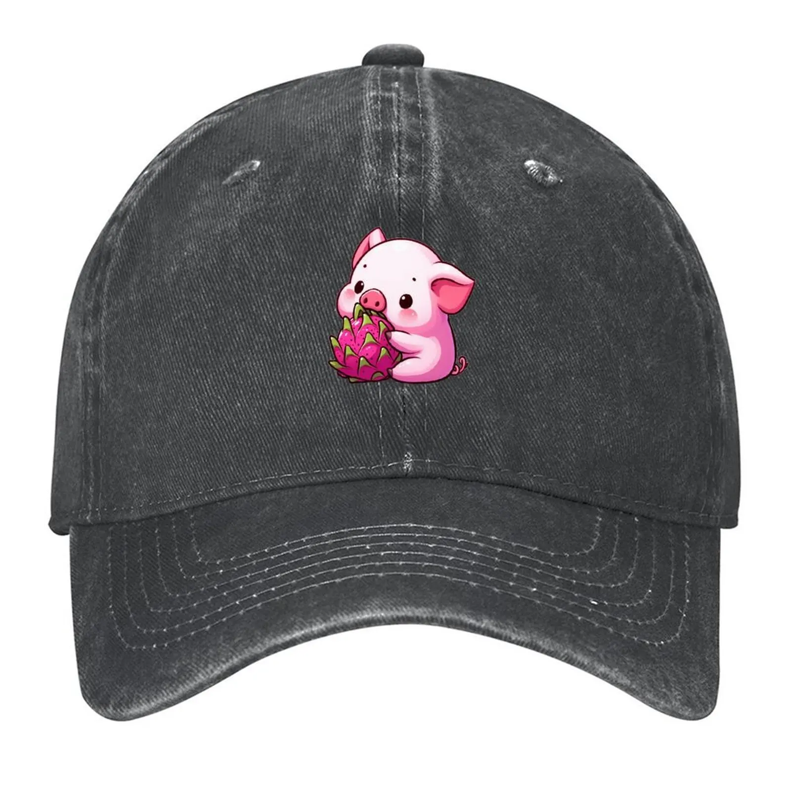 

Pig Eating Dragon Fruit Baseball Cap fun hats Hat men sun hat Unique hats Women Men's