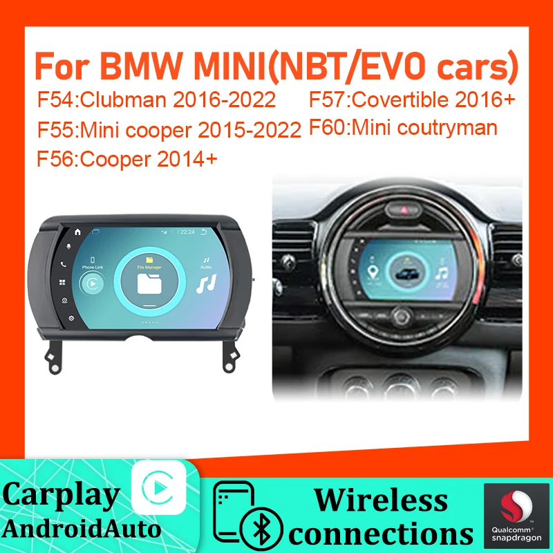 Central control Android13 Radio For BMW Mini Cooper F54 F55 F56 F57 F60 Multimedia Player Car GPS Navi Stereo Screen DVD Carplay