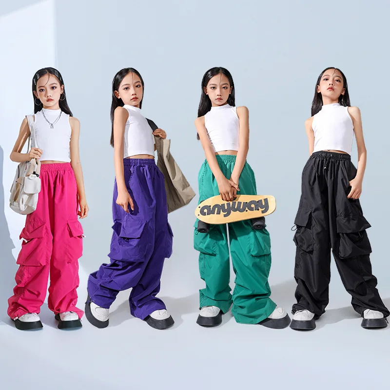 Jazz Hip Hop Performance Street Dance Outfit Set Loose Stage Suit Cool Wear For Runway Contest Talent Show Stretchy Light Attire