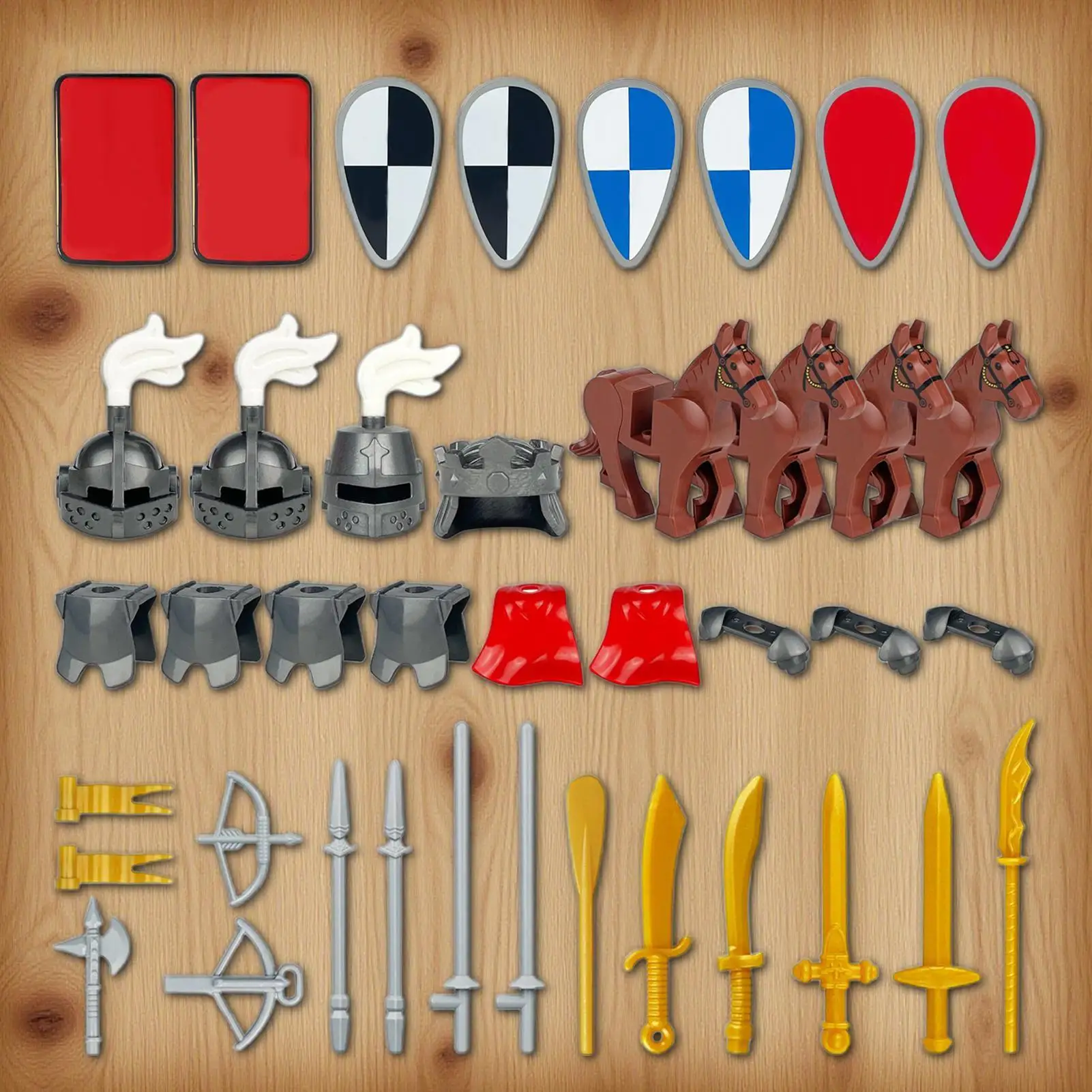 

Building Blocks Game Medieval Roman Soldier Equipment Assembly Blocks Kit Parent-child Interactive Assembly Toy For Boys Girls