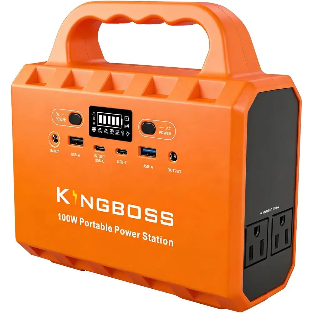 

Portable Power Station 100W, 96Wh LiFePO4 Battery, Ultra-Lightweight Generator, 65W Fast Charging, 3000+ Cycles, AC/DC/USB-C/A O