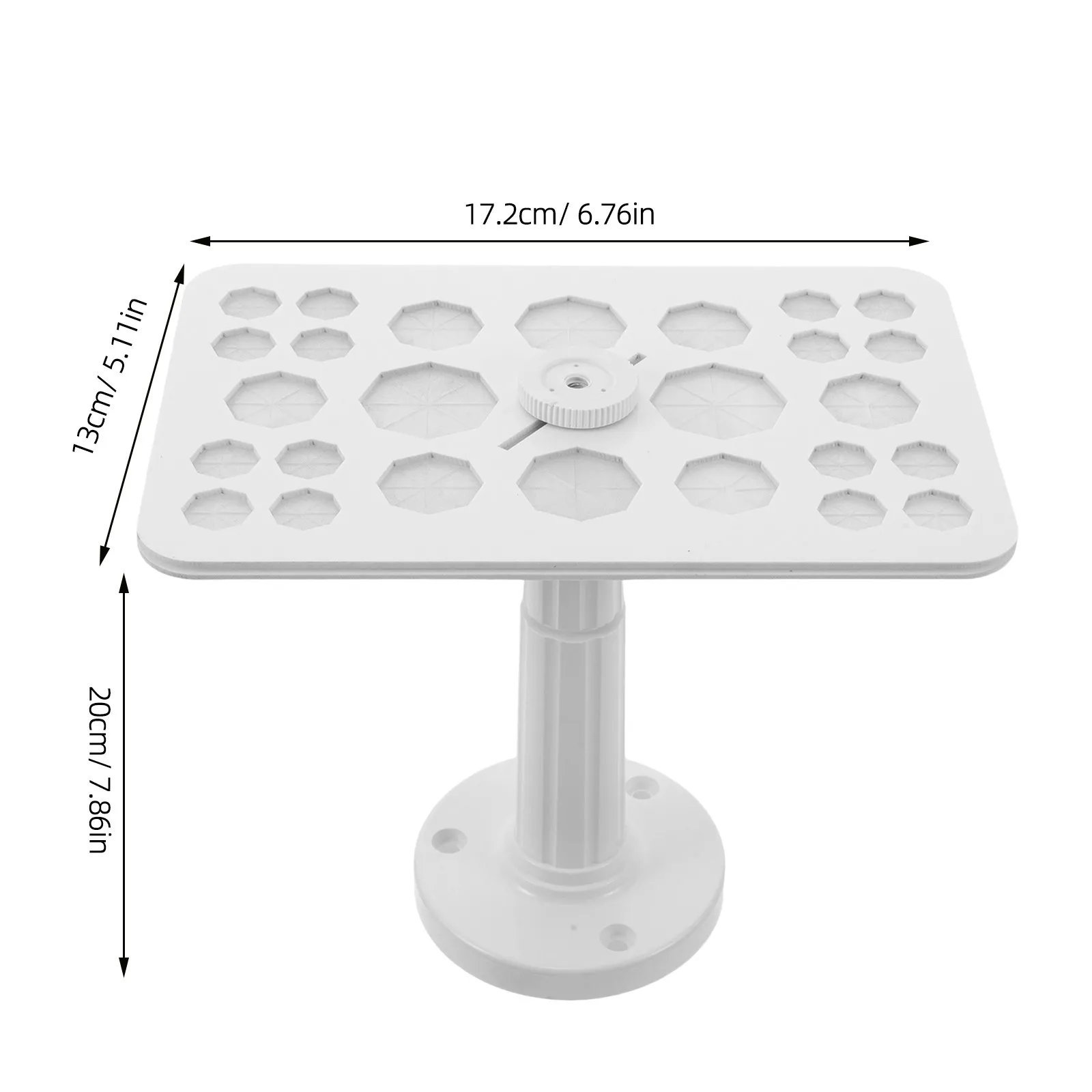 Makeup Brush Drying Stand Red Octagonal Rack 26 Slots Countertop Makeup Brush Holder Organizer Brushes Dryer Holder