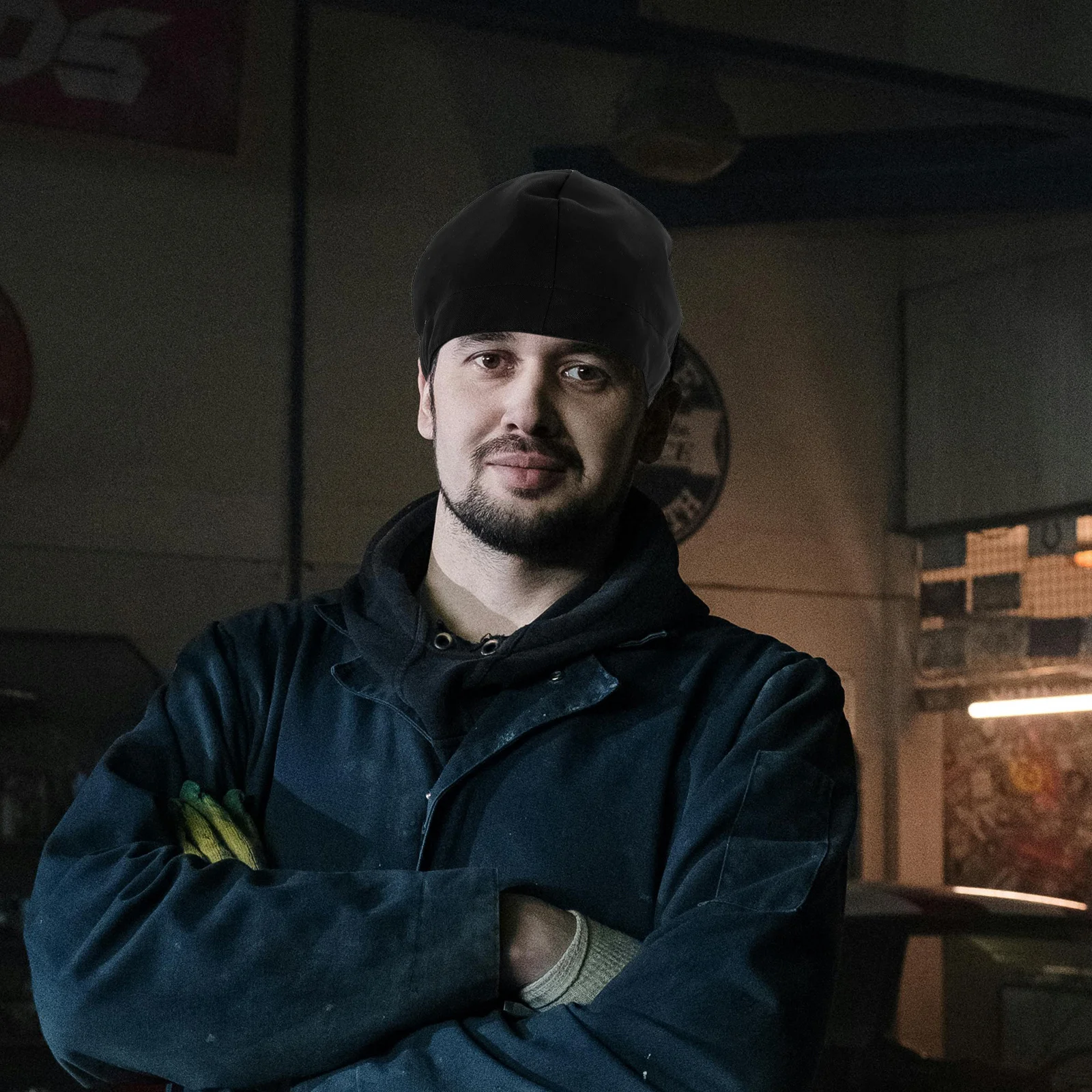 

Reversible Welding Cap Flame Resistant Cotton Lightweight Liner For Men Women Washable Safety Bump Hat Insert