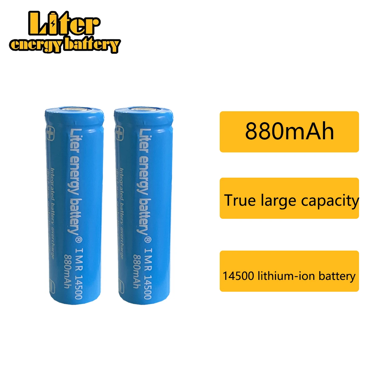 4 buah baterai Lithium AA isi ulang 3.7V 880mAh Li-ion untuk senter LED lampu depan