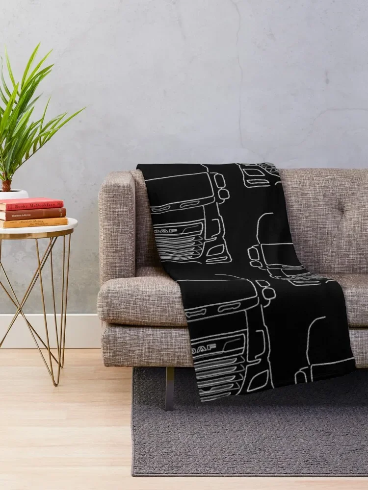 DAF XF series truck outline graphic (white) Throw Blanket christmas decoration Weighted Hairys Blankets